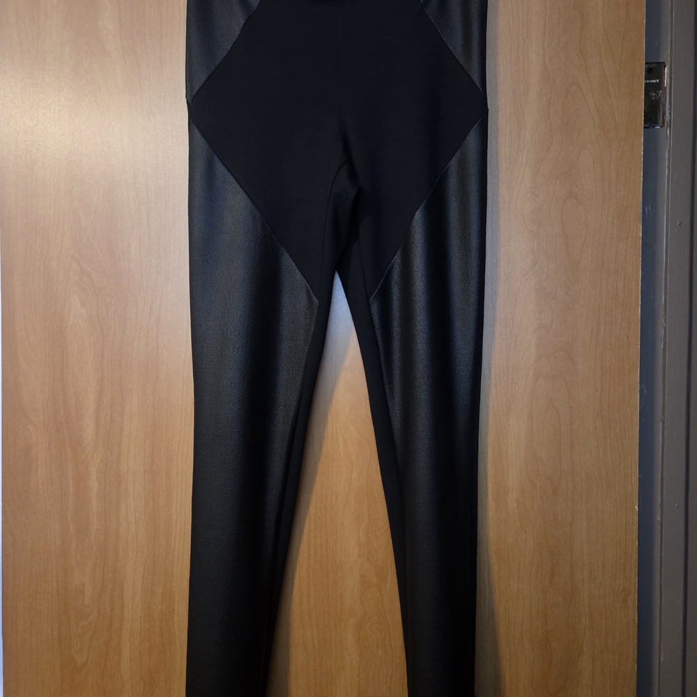 EXPRESS Black Women's Faux Leather Leggings Size S - Picture 2 of 5